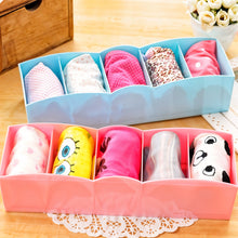5 Compartments Socks / Handkerchief / Underwear Storage Box Socks Drawer Closet Organizer Storage Boxes (pack of 2)
