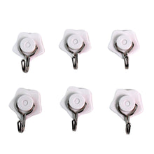 Multipurpose Self Adhesive Plastic Wall Hooks - 6 pcs