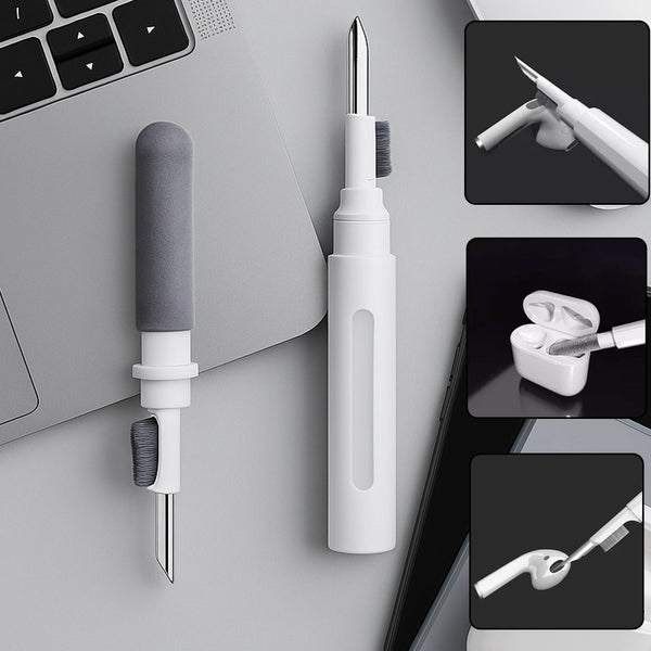 3 In 1 Earbuds Cleaning Pen For Cleaning Of Ear Buds And Ear Phones Easily Without Having Any Damage.